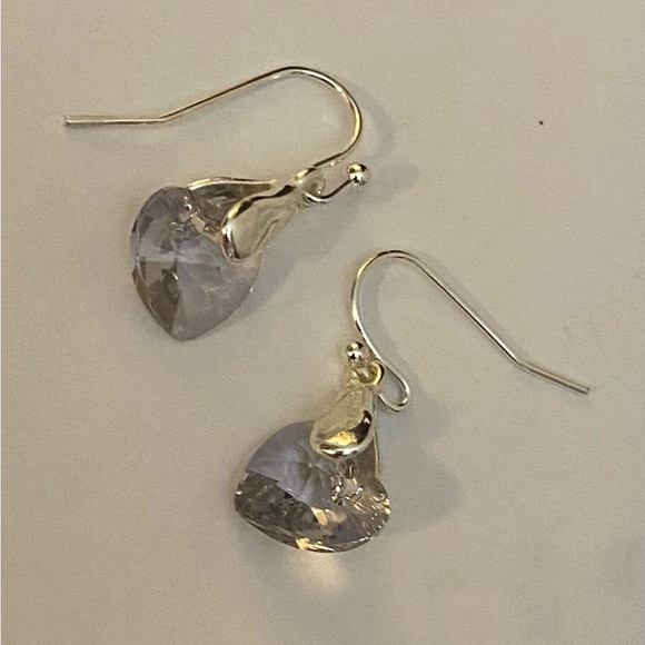 NEW Genuine Swarovski Smoky Mauve Crystal earrings - Picture 1 of 4